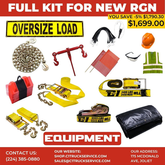 Complete Set Of Load Securement Equipment (RGN)